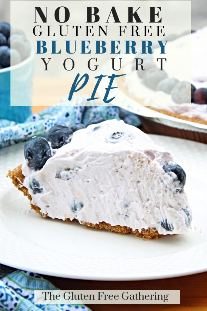 No Bake Gluten Free Blueberry Yogurt Pie - The Gluten Free Gathering
